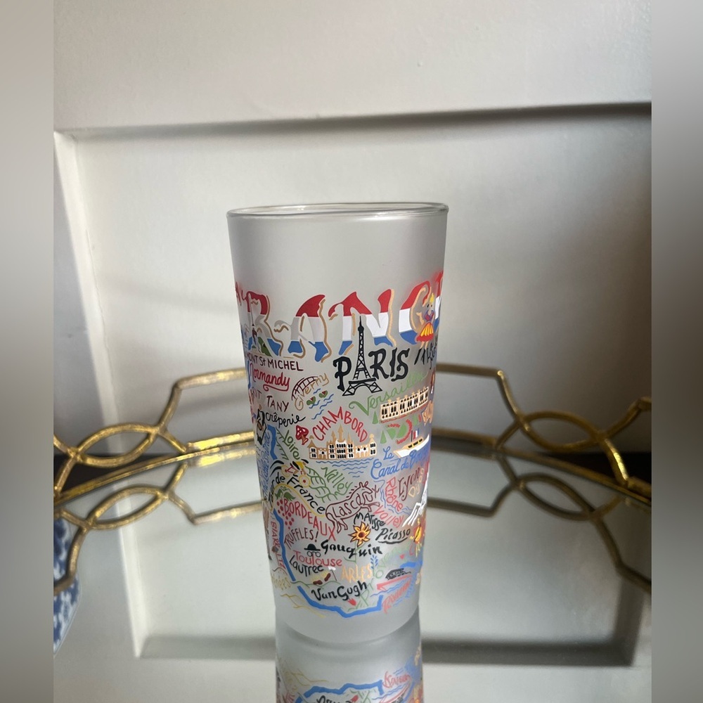 NWT Catstudio “France” Glass